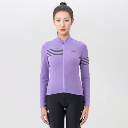 Rockbros YPW065 TVI Women's Long Sleeve Cycling Jersey Fall/Winter S - Purple_4