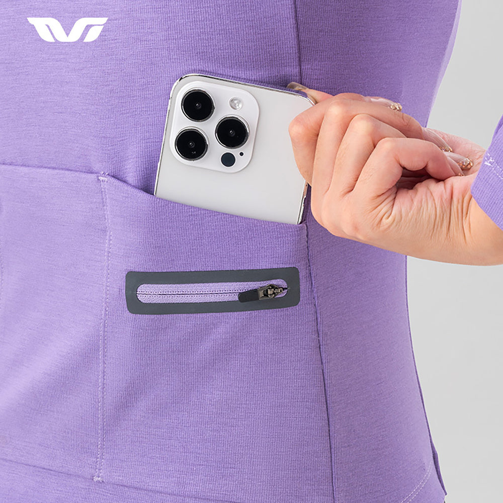 Rockbros YPW065 TVI Women's Long Sleeve Cycling Jersey Fall/Winter L - Purple_1