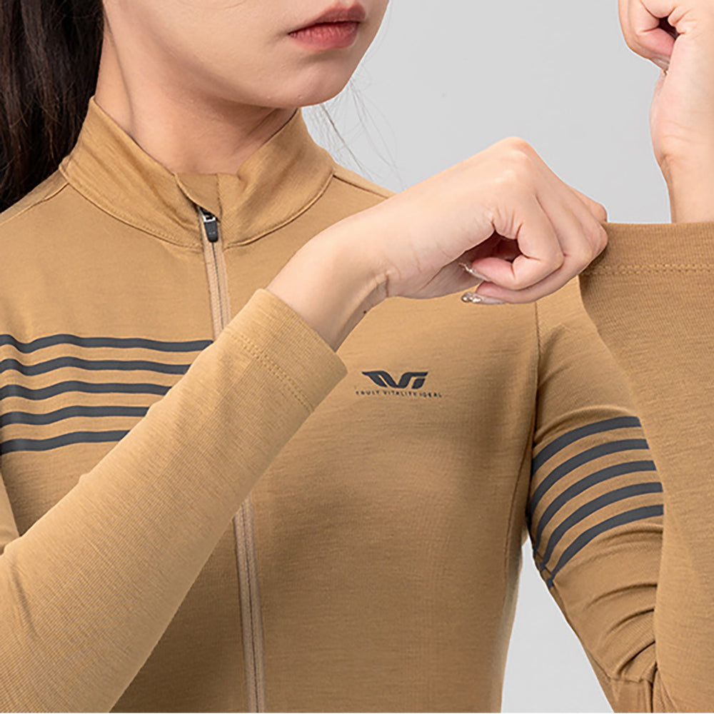 Rockbros YPW065 TVI Women's Long Sleeve Cycling Jersey Fall/Winter M - Yellow_2