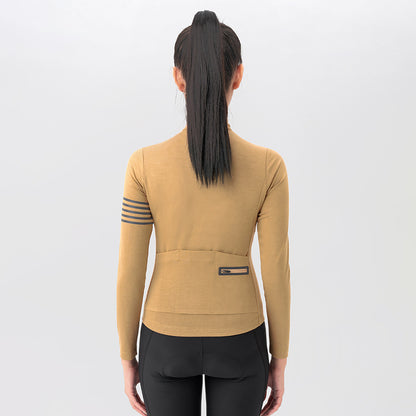 Rockbros YPW065 TVI Women's Long Sleeve Cycling Jersey Fall/Winter L - Yellow_5
