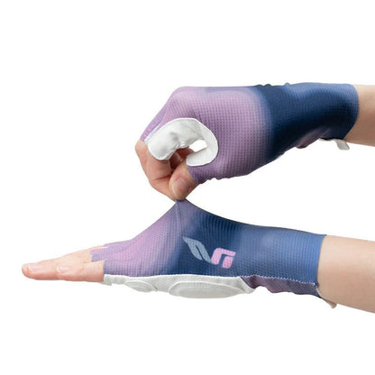 Rockbros S389 Women's Short Shock Absorbing Cycling Gloves L - Purple_1