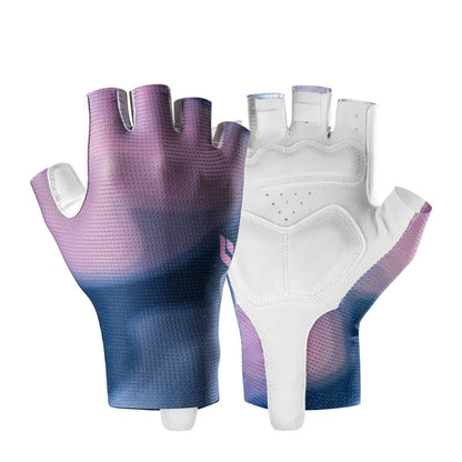 Rockbros S389 Women's Short Shock Absorbing Cycling Gloves L - Purple_0