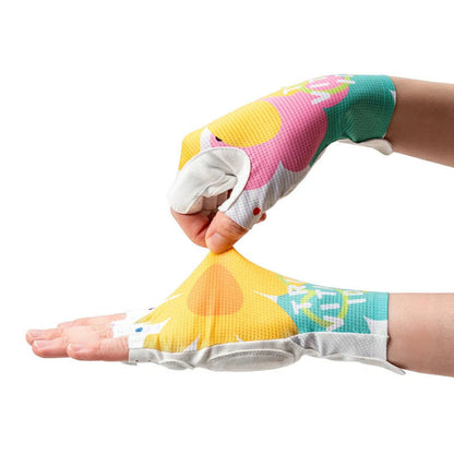 Rockbros S389 Women's Short Shock Absorbing Cycling Gloves L - Multicolor_1