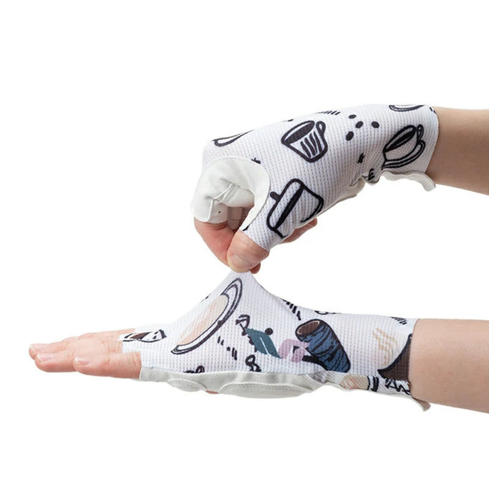 Rockbros S389 Women's Short Shock Absorbing Cycling Gloves L - White_1