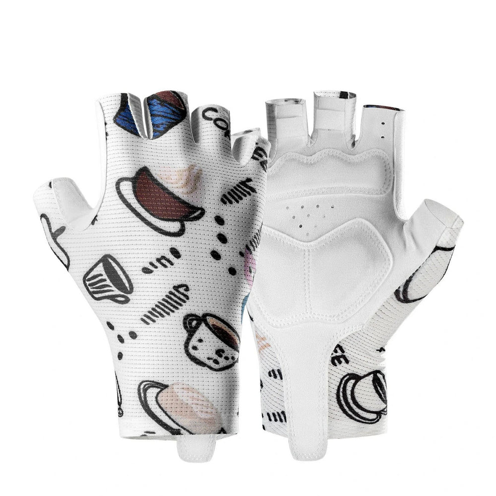 Rockbros S389 Women's Short Shock Absorbing Cycling Gloves L - White_0