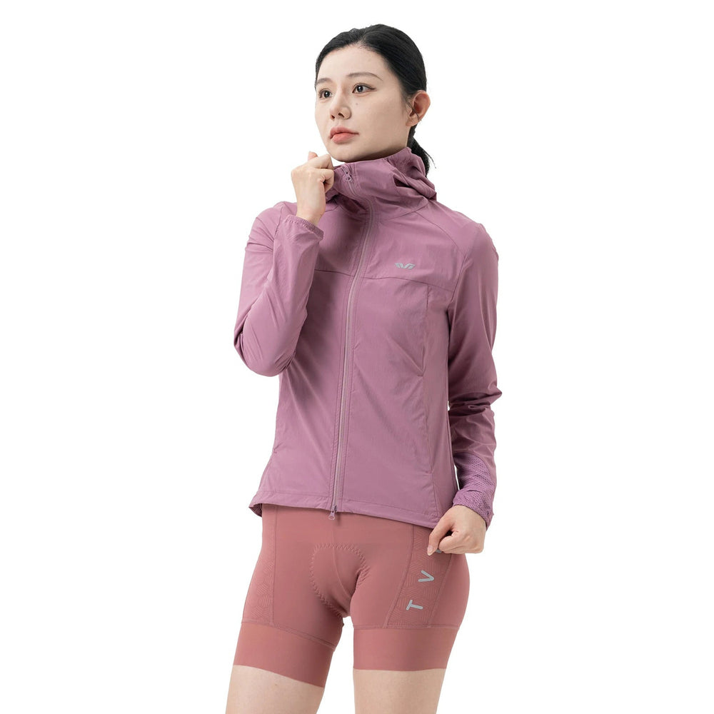 Rockbros YPW079 TVI Women's Cycling Jacket with Hood Size S - Pink_3