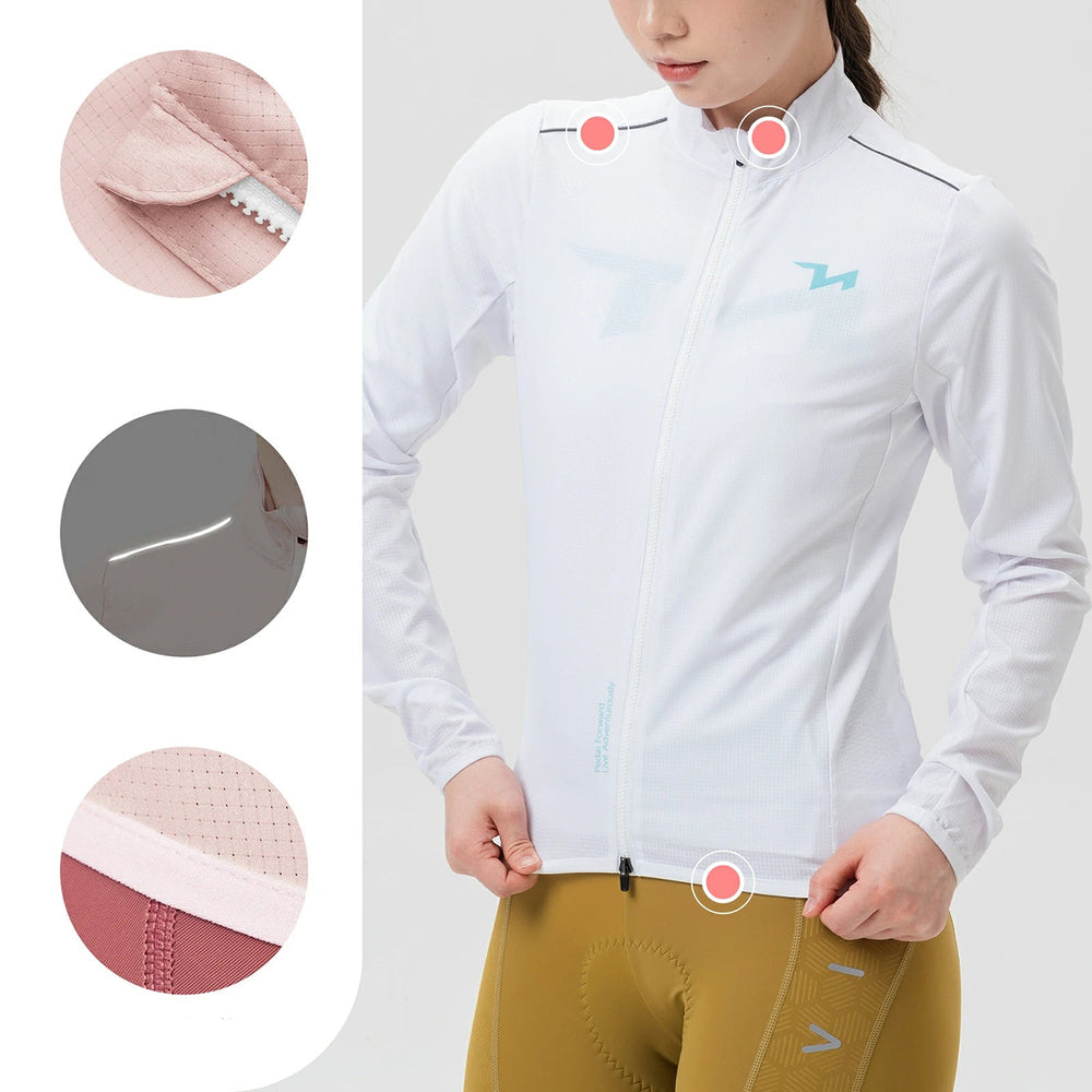 Rockbros YPW069 TVI M Women's Cycling Jacket - White_5