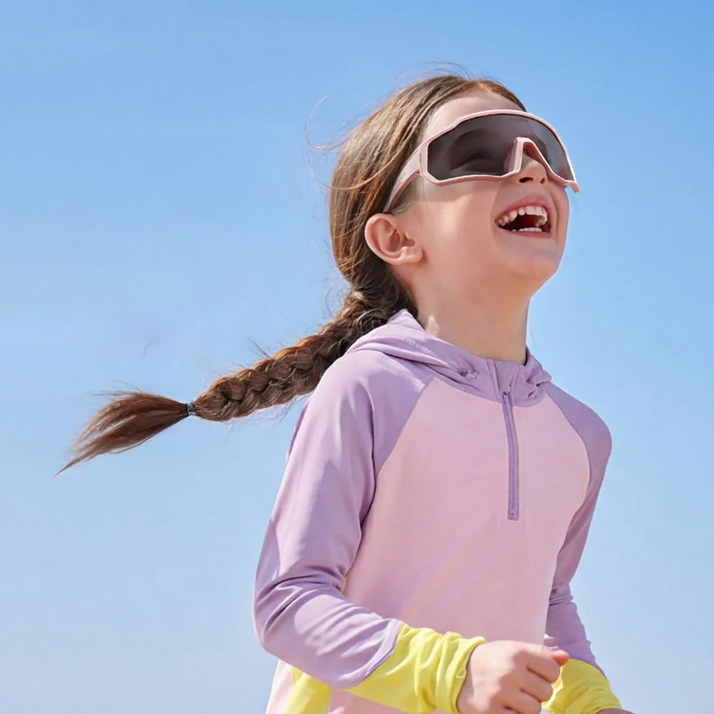 Rockbros SP383 Photochromic Cycling Glasses with UV400 Protection for Kids - Pink_2