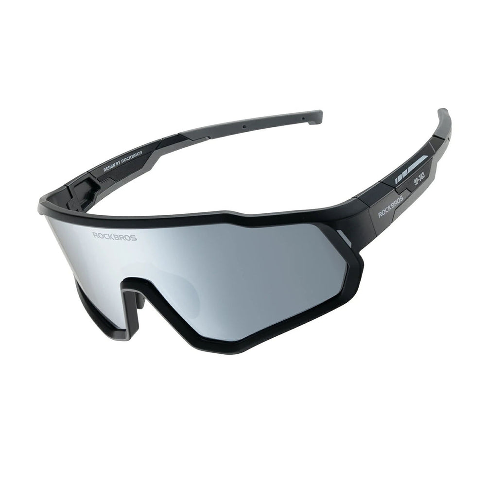 Rockbros SP383 Polarized Mirror Kids Cycling Glasses with UV400 Protection - Black_0