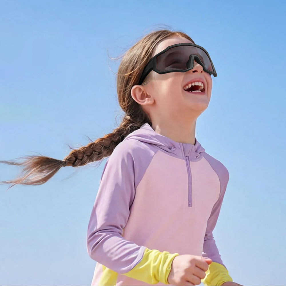 Rockbros SP383 Polarized Mirror Kids Cycling Glasses with UV400 Protection - Black_4