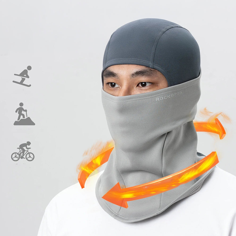 Rockbros LF25949 Elastic Velvet Balaclava - Gray_4