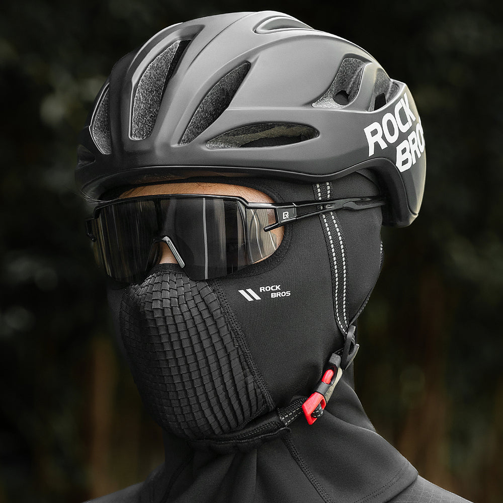 Rockbros LF25699 Fleece Bicycle Balaclava - Black_1