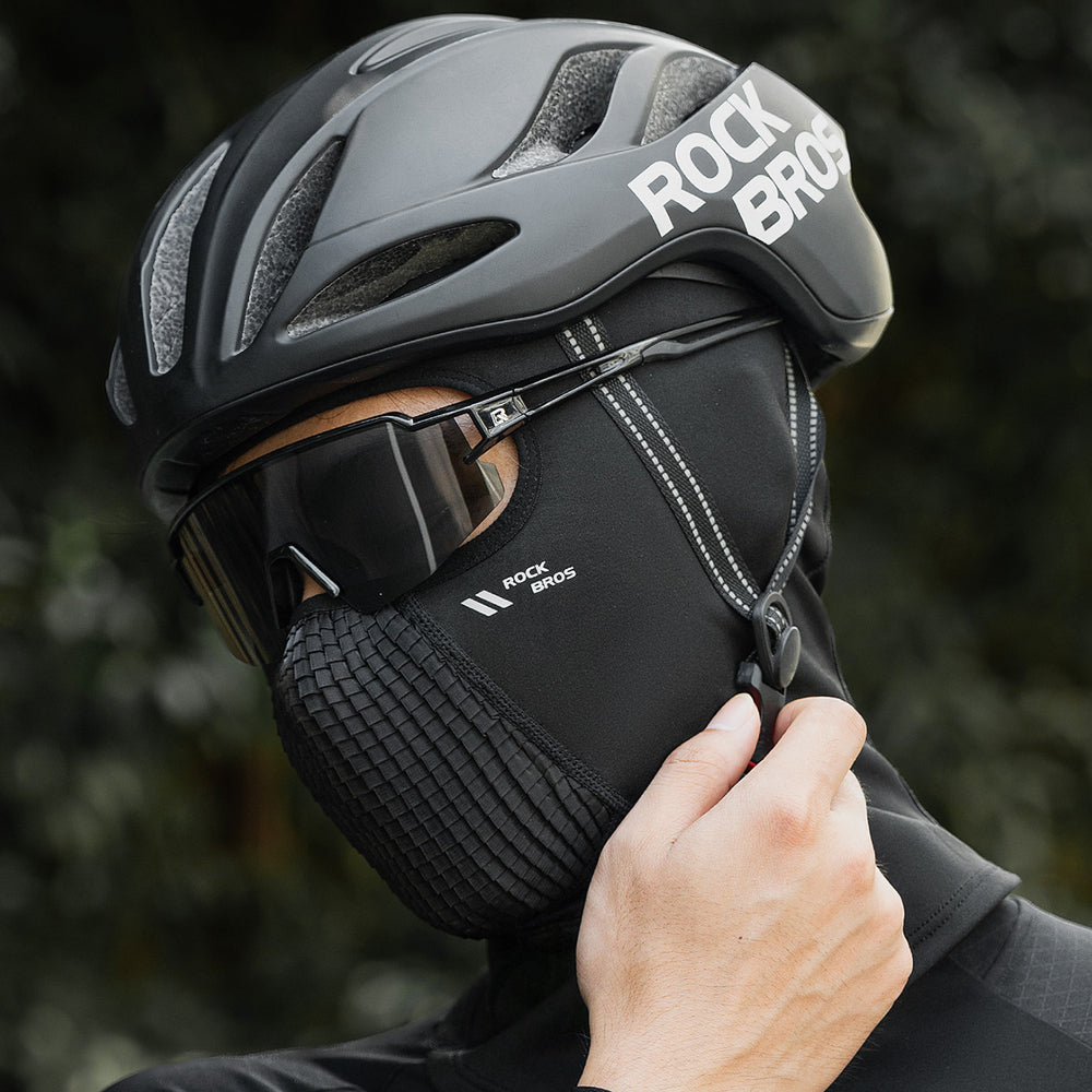 Rockbros LF25699 Fleece Bicycle Balaclava - Black_4