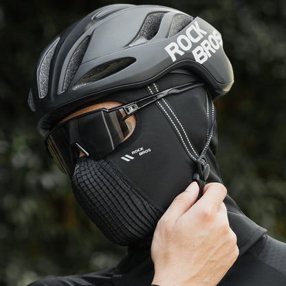 Rockbros LF25699 Fleece Bicycle Balaclava - Black_4