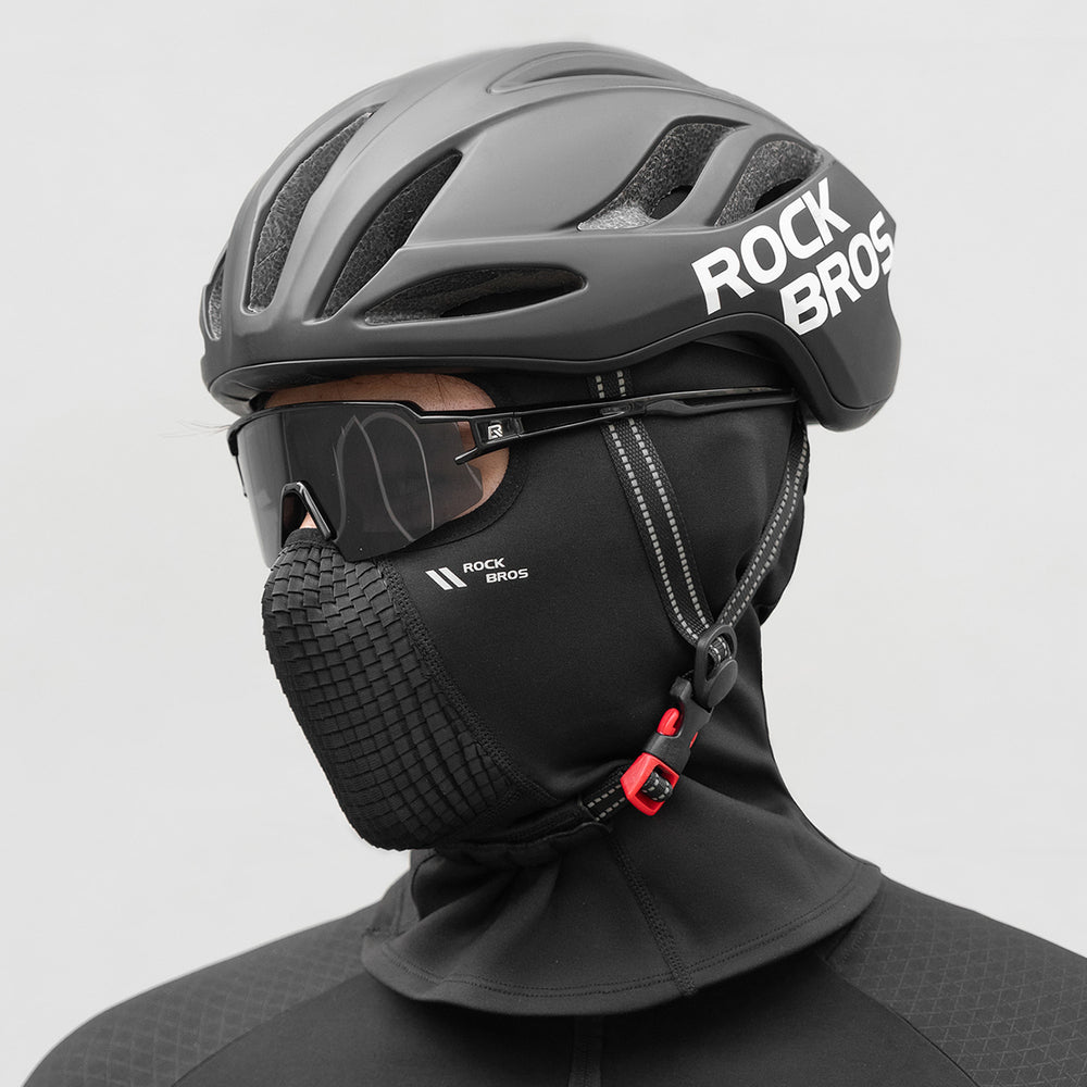 Rockbros LF25699 Fleece Bicycle Balaclava - Black_6