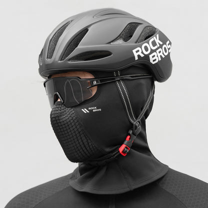 Rockbros LF25699 Fleece Bicycle Balaclava - Black_6