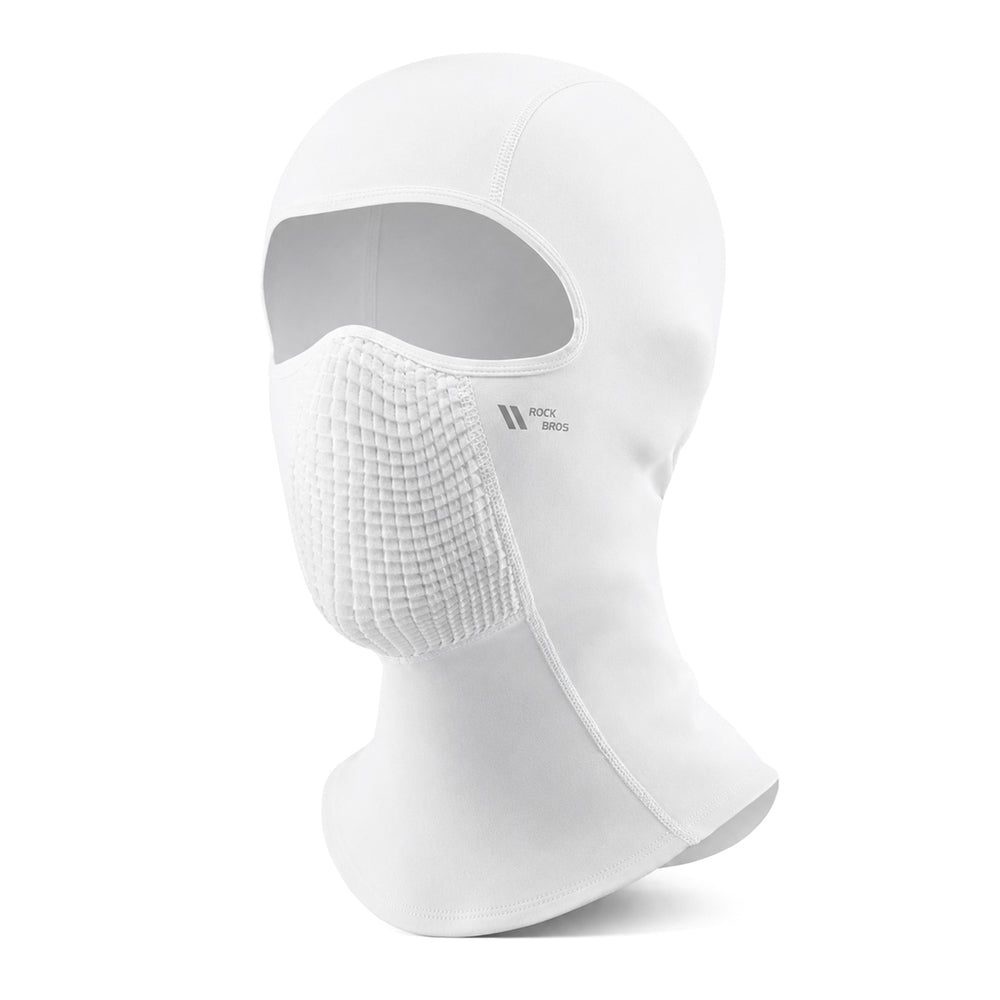 Rockbros LF25699 fleece cycling balaclava - white_0