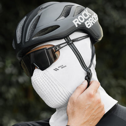 Rockbros LF25699 fleece cycling balaclava - white_2
