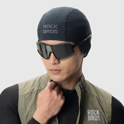 Rockbros LF25956 Seamless Knit Cycling Cap - Black_1