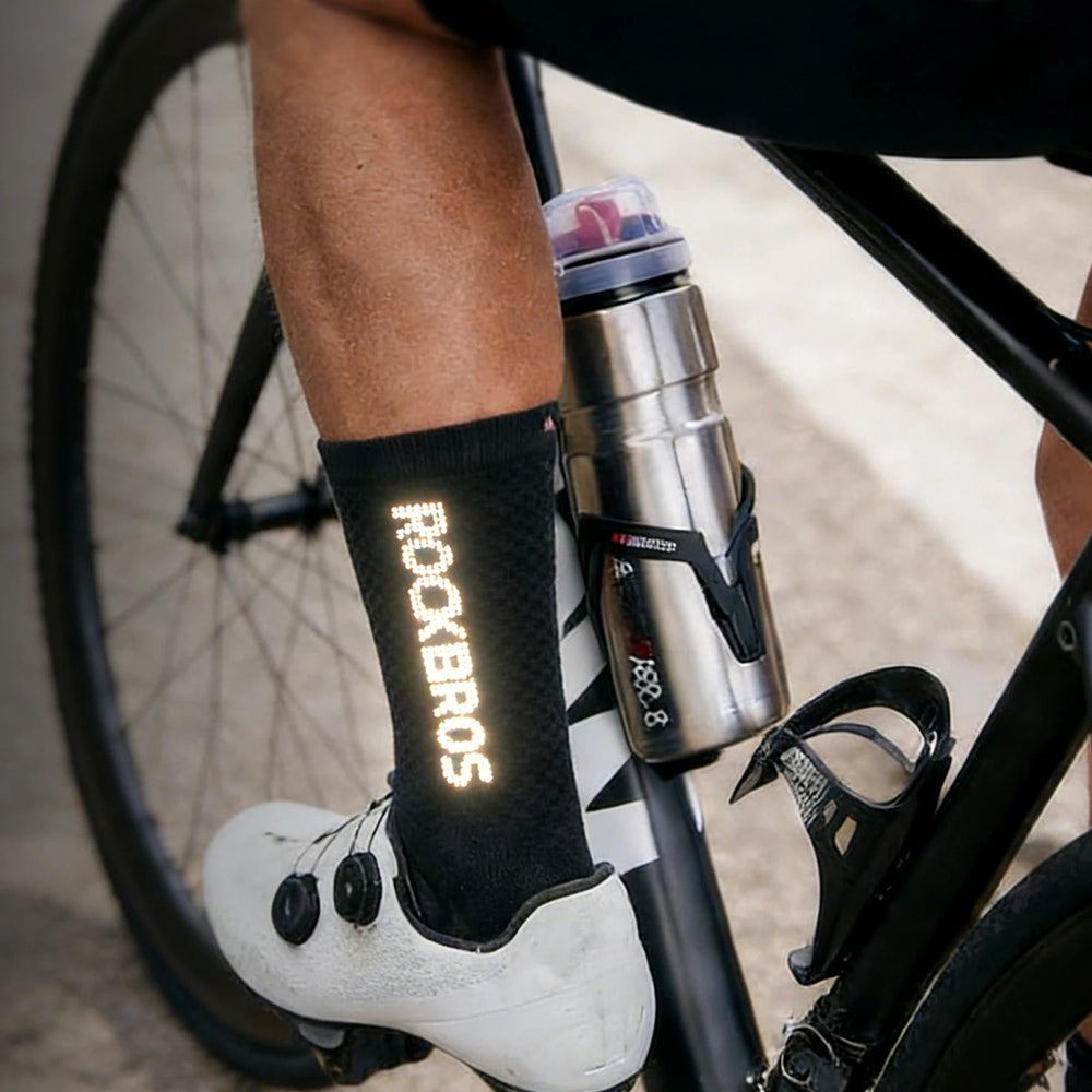 Rockbros 490067002 Reflective Cycling Socks S - Black_3