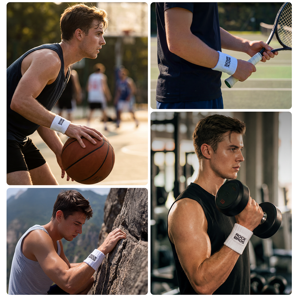 Rockbros 190009 Wristband - Sports, White_1