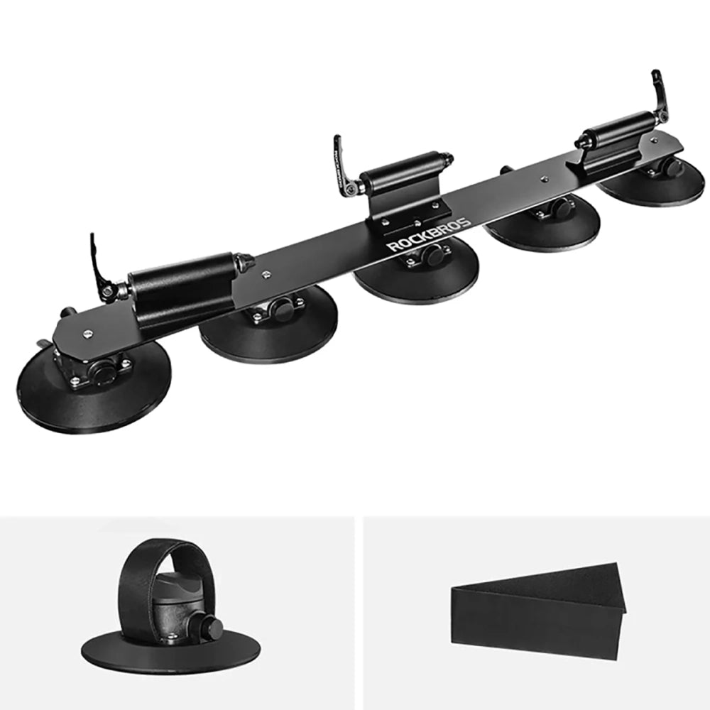Rockbros XP1003 Suction Cup Roof Rack for 3 Bikes - Black_1