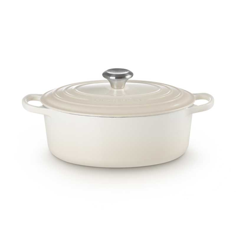 Le Creuset Signature Roaster Oval 31cm Meringue / Versatilidade e Estilo em Cozinha