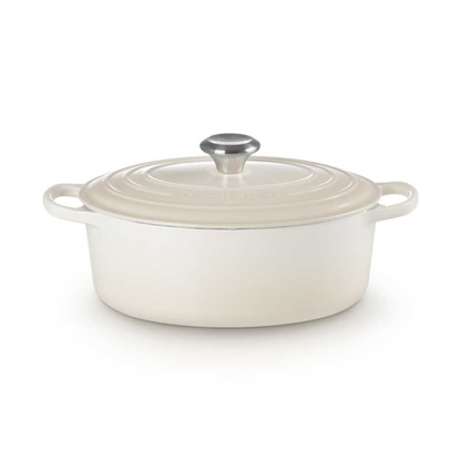 Le Creuset Signature Roaster Oval 31cm Meringue / Versatilidade e Estilo em Cozinha