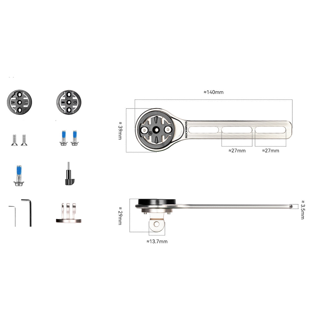 Rockbros FK-307T Titanium Alloy Bike Computer Mount - Titanium_1