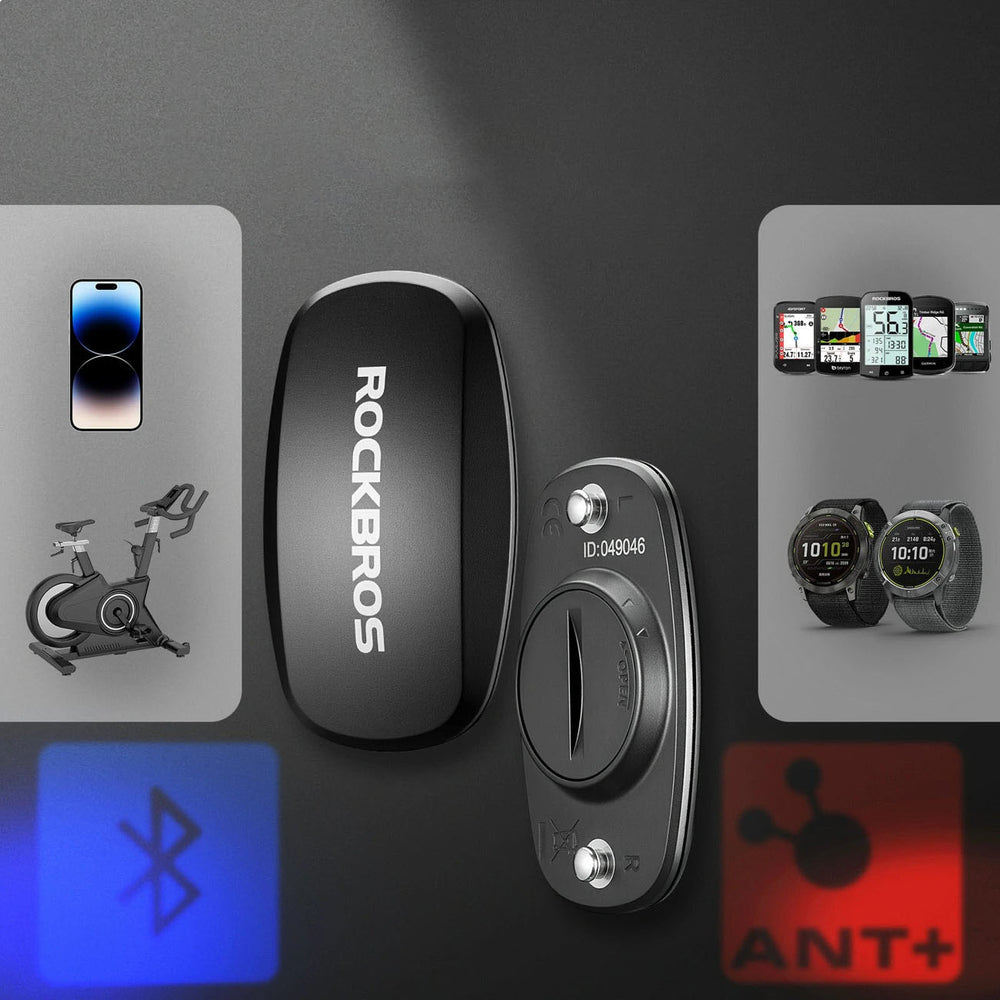 Rockbros HRM812 Bluetooth ANT+ Heart Rate Monitor Belt HRM Sensor IP67 - Black_2