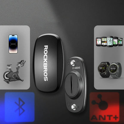 Rockbros HRM812 Bluetooth ANT+ Heart Rate Monitor Belt HRM Sensor IP67 - Black_2
