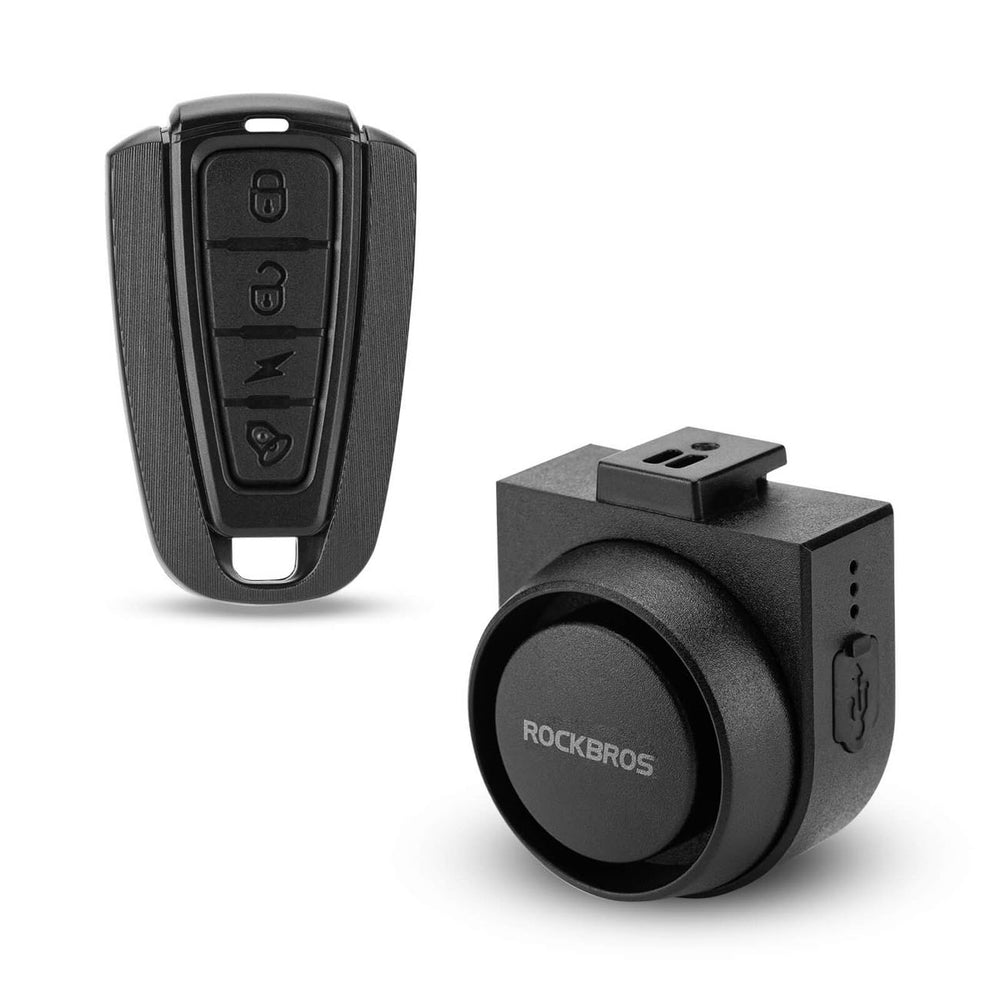 Rockbros A2 Bicycle Bell with 115 dB Alarm and USB-C Remote Control - Black_0