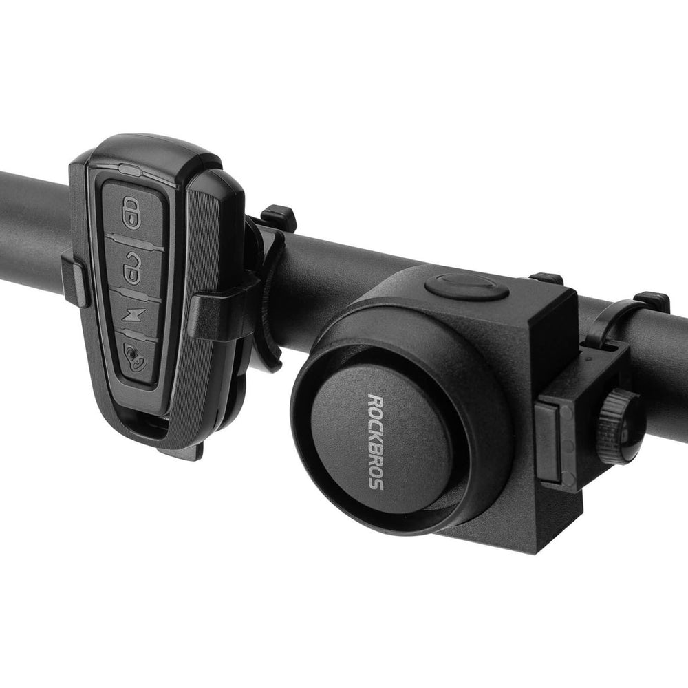 Rockbros A2 Bicycle Bell with 115 dB Alarm and USB-C Remote Control - Black_1