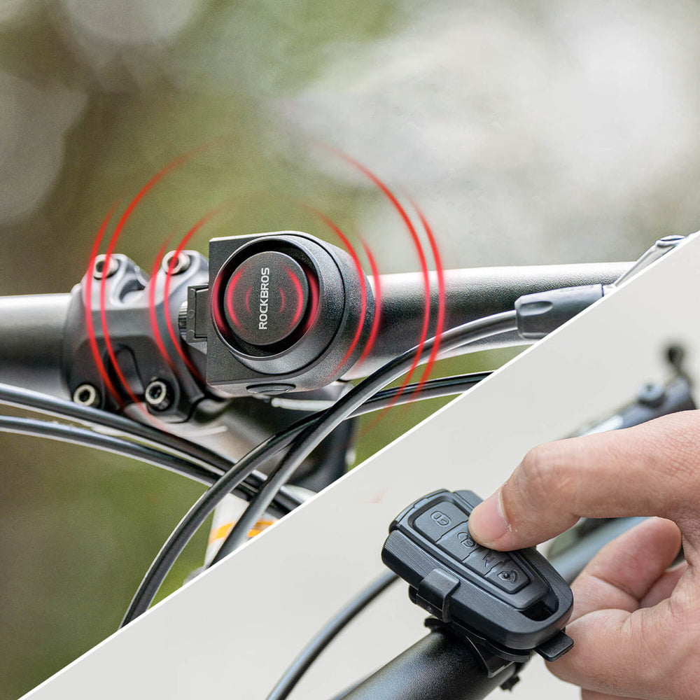 Rockbros A2 Bicycle Bell with 115 dB Alarm and USB-C Remote Control - Black_4