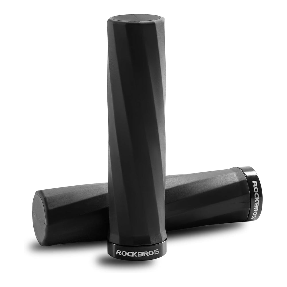 Rockbros 71230002004 rubber bike grips - black_0