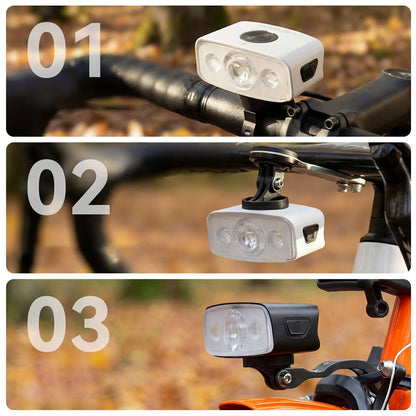 Rockbros QC1200 Front Bike Light 1200lm USB-C - White_1