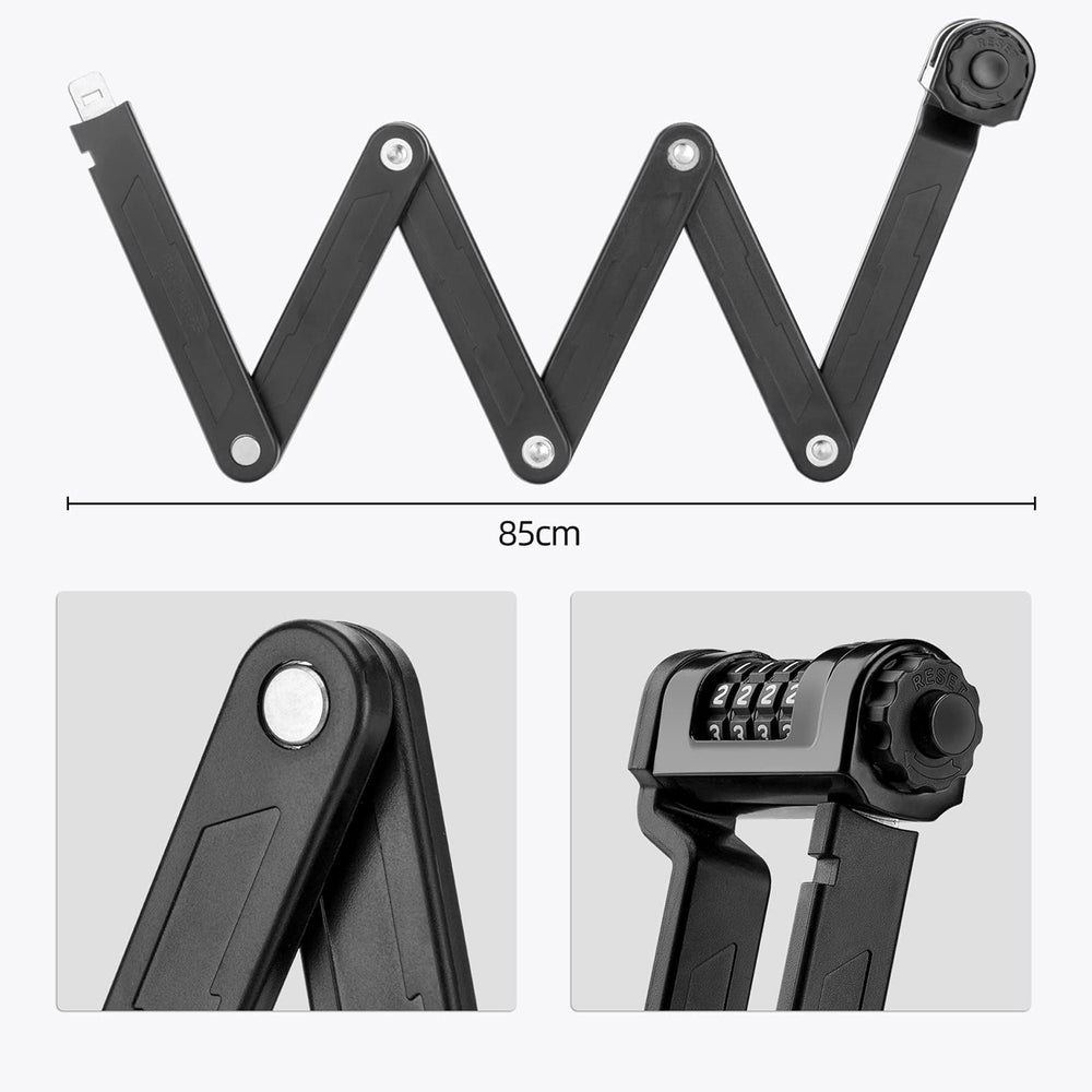Rockbros LFCXR0085 Folding Bike Lock with Combination - Black_2