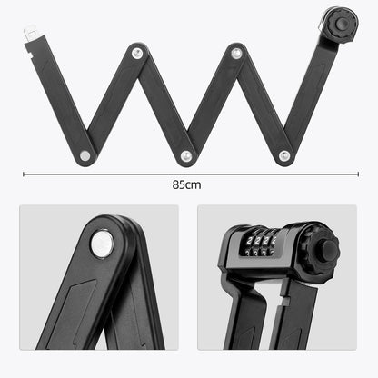 Rockbros LFCXR0085 Folding Bike Lock with Combination - Black_2