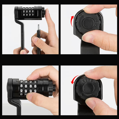Rockbros LFCXR0085 Folding Bike Lock with Combination - Black_7