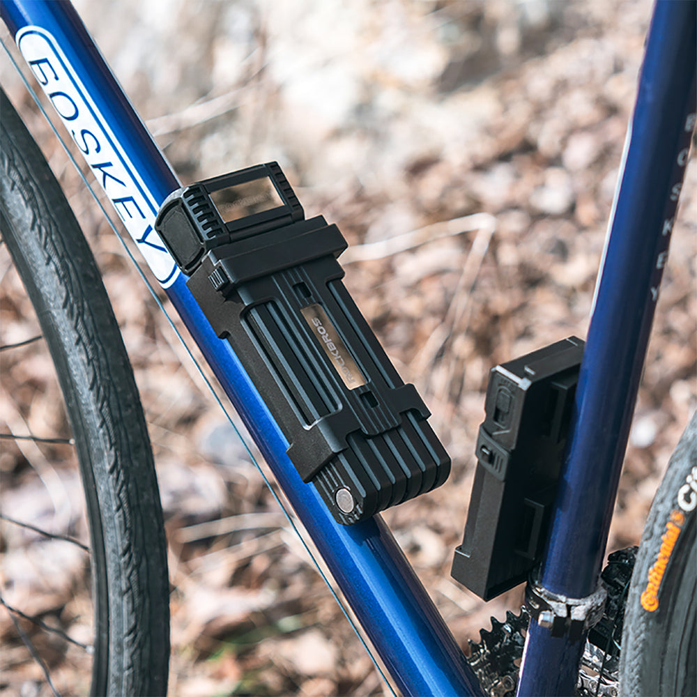 Rockbros LKXR2006 Folding Bike Lock with Key - Black_4