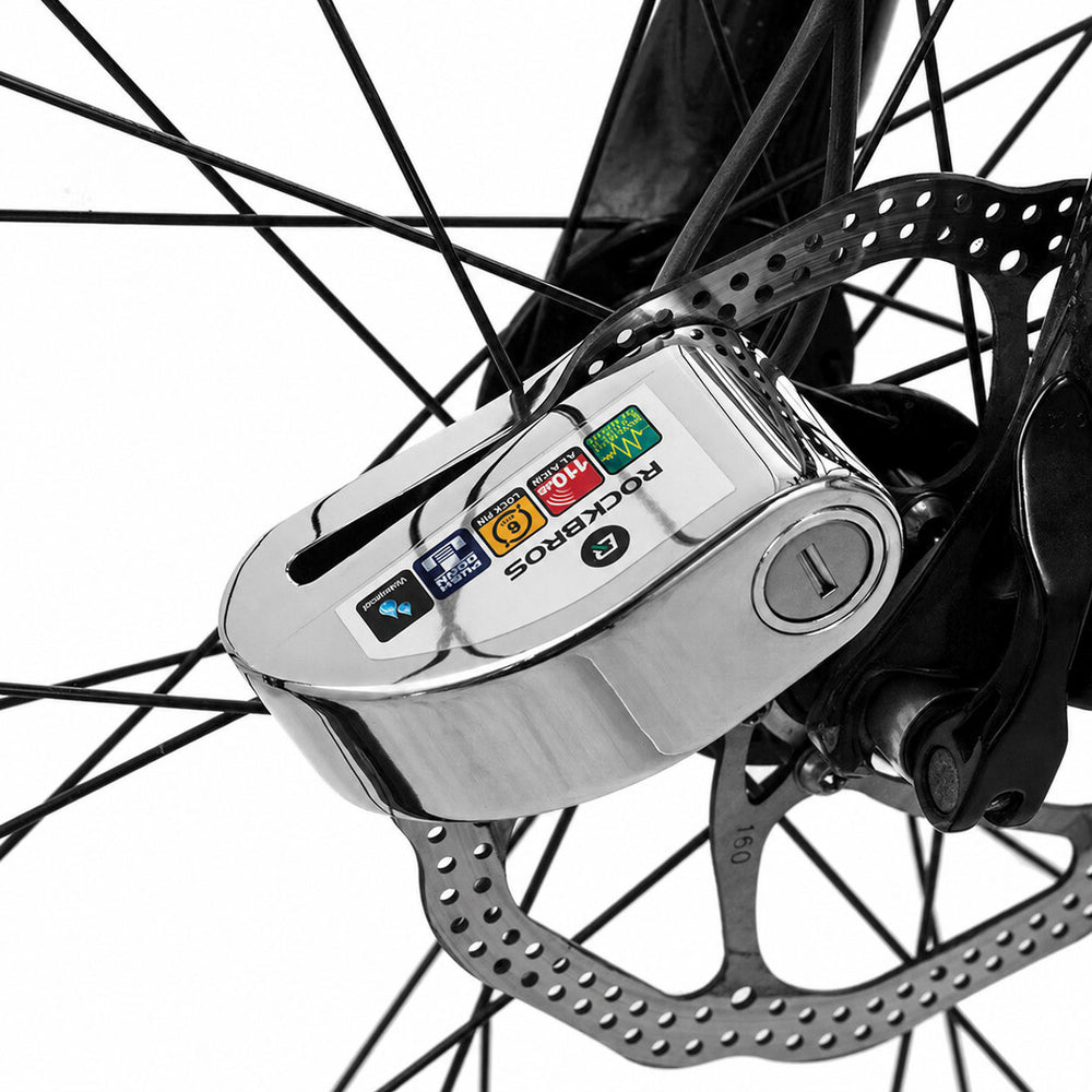 Rockbros LBAYG8308 Bike Lock with Alarm and Disc Lock - Black_2