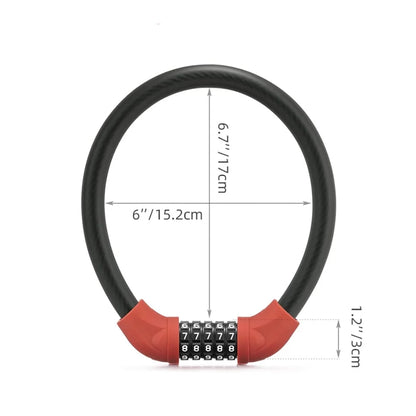 Rockbros RKS570-RD ​​bike lock – steel cable, code_2