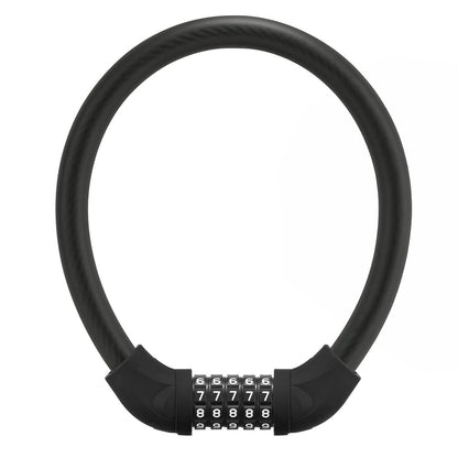 Rockbros RKS870-BK bicycle lock with code, steel cable, 85 cm - black_0