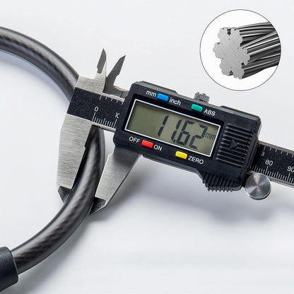 Rockbros 87639-4 bicycle lock with code and steel cable - black_2
