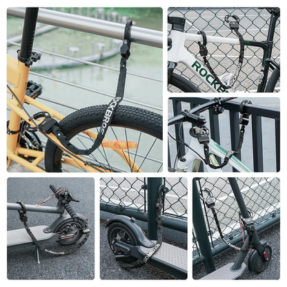 Rockbros 85922 Chain Lock for Scooters and Bikes - Black_2