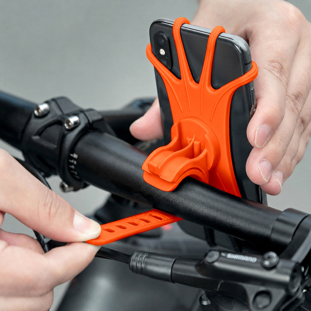 Rockbros LF436 Handlebar Clamp Phone Holder - Orange_4