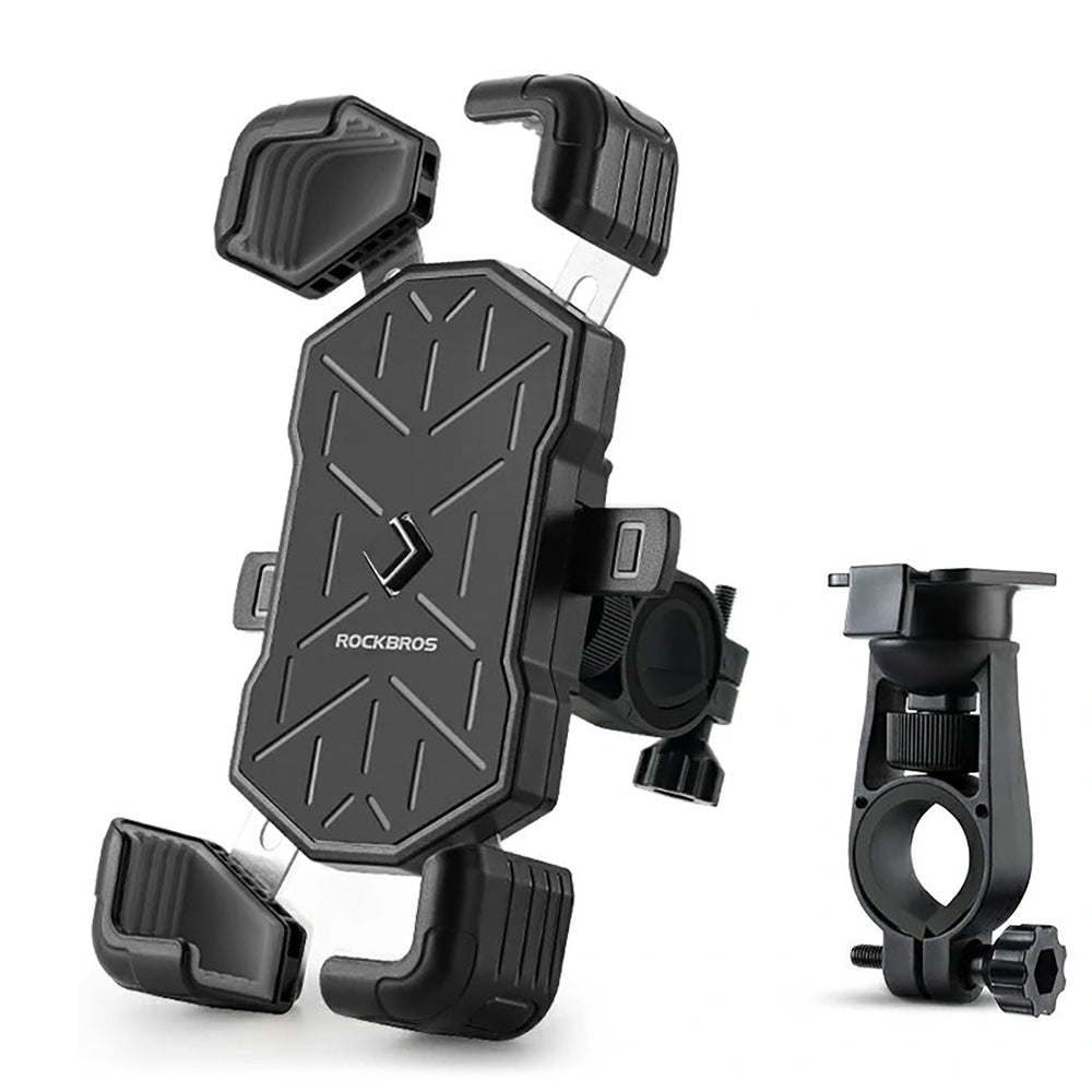 Rockbros HW-117 Handlebar Clamp Phone Holder - Black and Gray_0