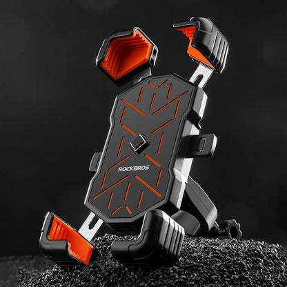 Rockbros HW-117 Handlebar Clamp Phone Holder - Black and Orange_7