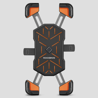 Rockbros HW-117 Handlebar Clamp Phone Holder - Black and Orange_11