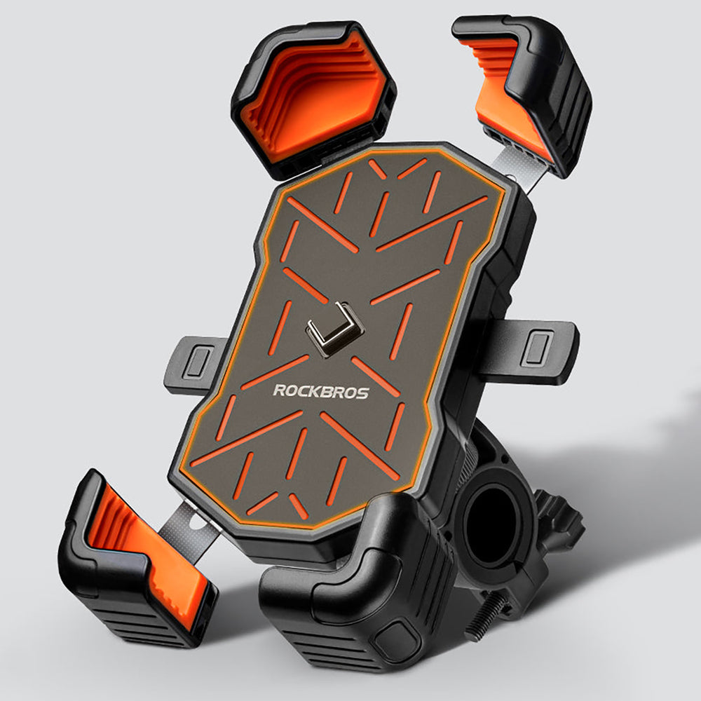 Rockbros HW-117 Handlebar Clamp Phone Holder - Black and Orange_5
